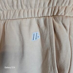 SPARK Womens Jogger Pants Nude XS Elastic Waist Drawstring Logo Detail